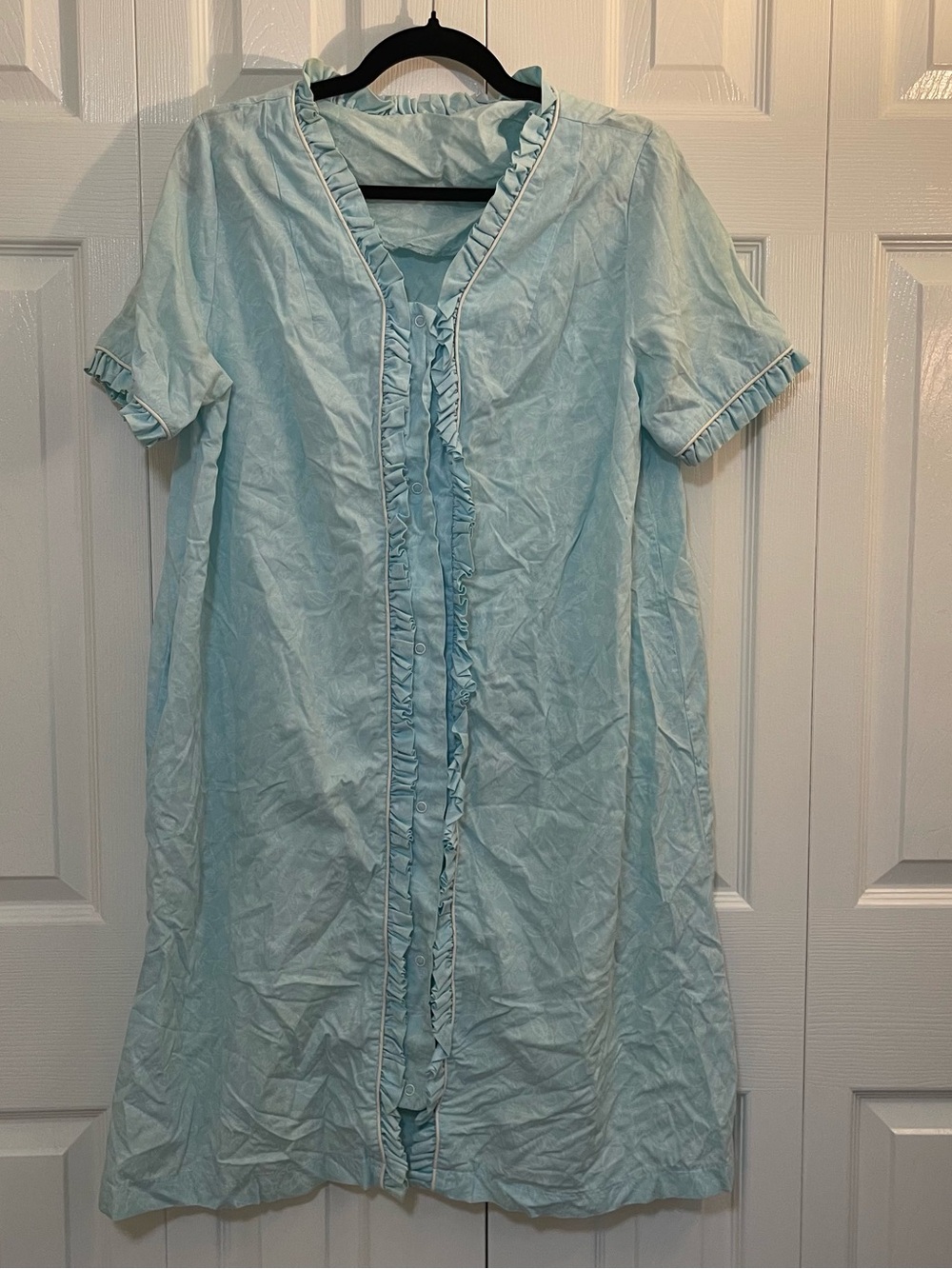 Light Blue Ruffle-Trim Women's Dress